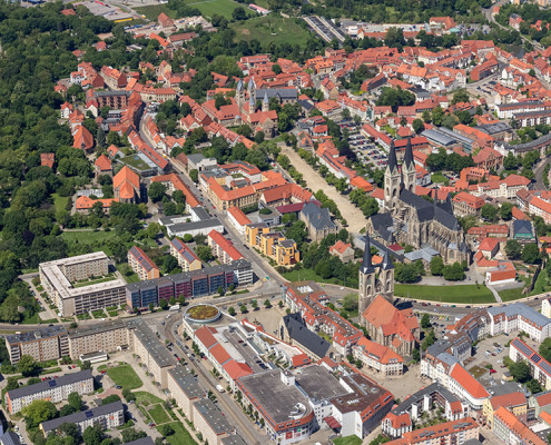 Luftbild Halberstadt | Fischmarkt und Domplatz