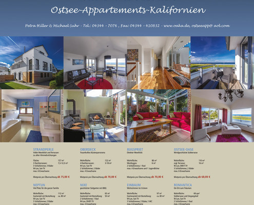 Plakat: Ostsee Appartements Kalifornien