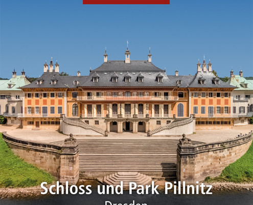 Cover des Architekturführer "Schloss und Park Pillnitz - Dresden" von Elmar Arnhold und Sándor Kotyrba.