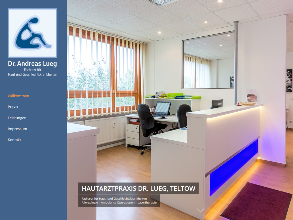 Webdesign | Hautarzt Dr. Lueg Teltow