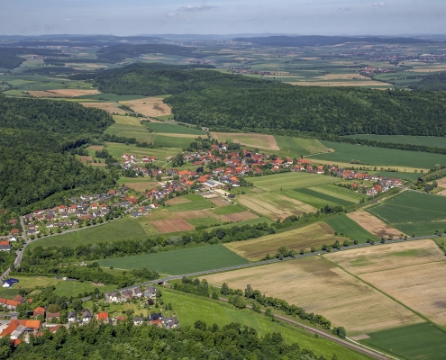Luftbild von Neuekrug und Hahausen aus Richtung Südwesten.