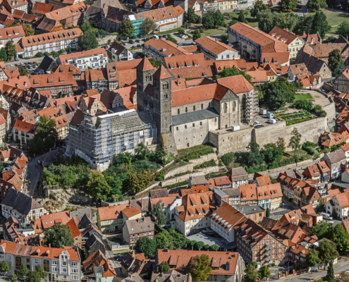 Luftbild Schlossberg Quedlinburg (#424A3384)