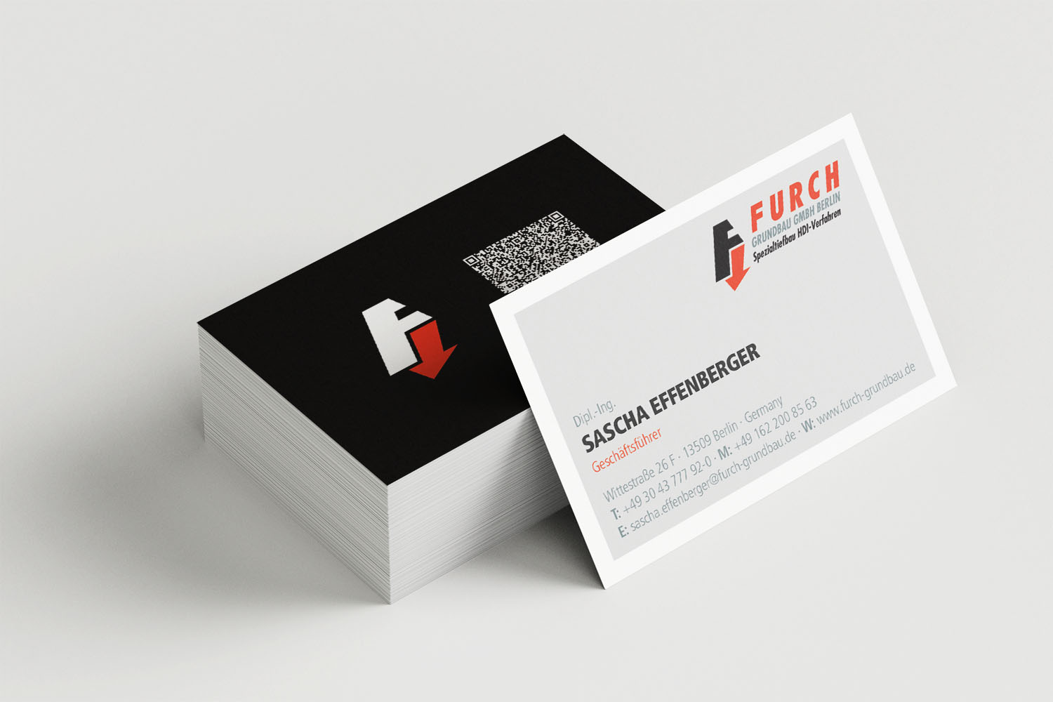 Furch Grundbau GmbH Berlin | Visitenkarten Furch Grundbau GmbH Berlin | Grafikdesign Visitenkarten