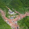 Luftbild vom Schloss Stolberg im Harz aus Richtung Süden.