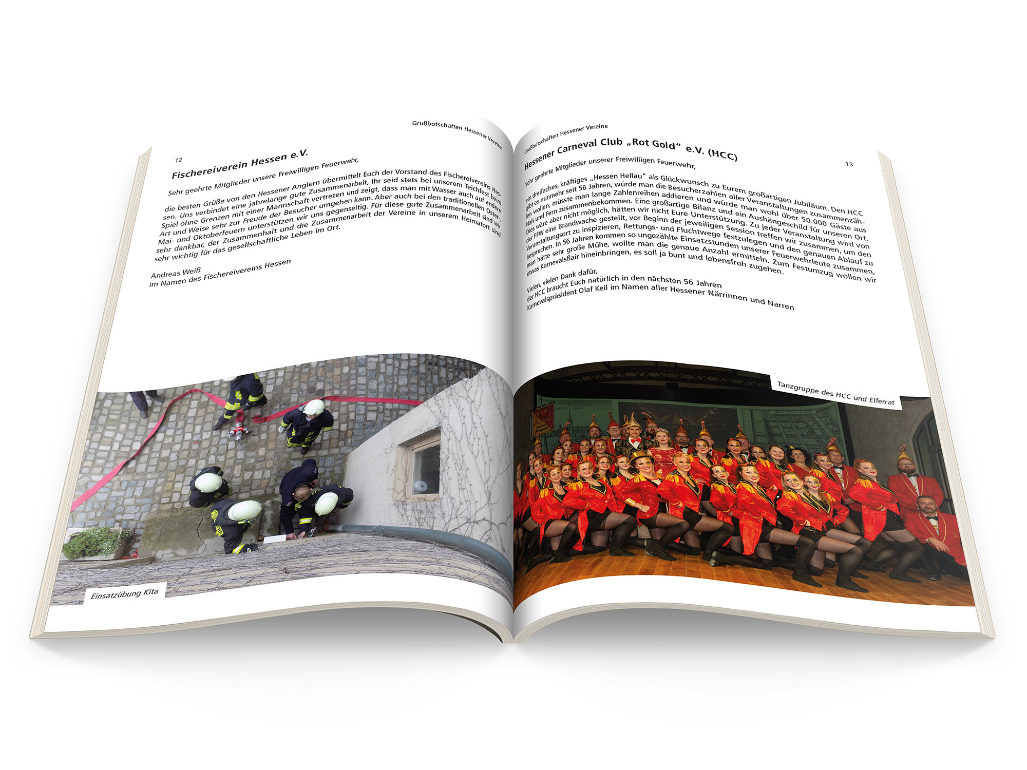 Grußbotschaften der Vereine | Festschrift 150 Jahre Freiwillige Feuerwehr Hessen